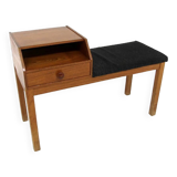Scandinavian teak telephone bench, Sweden, 1960