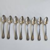 Set of 8 small spoons in solid silver