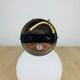 Space age opaline globe wall light, adjustable, and brushed metal, 1960s.