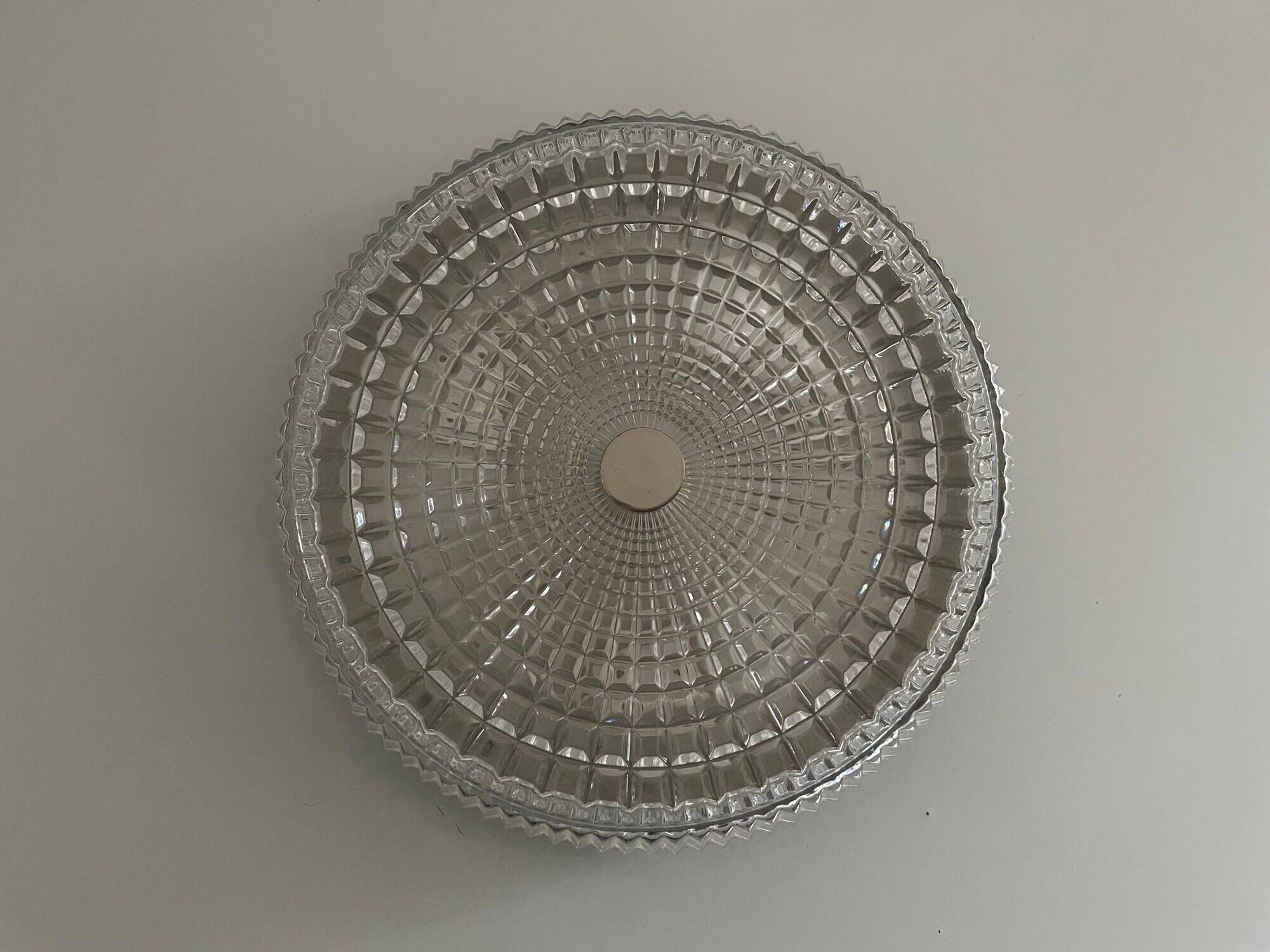 Flush mount crystal glass ceiling light from the mid-century, 1960s, Germany