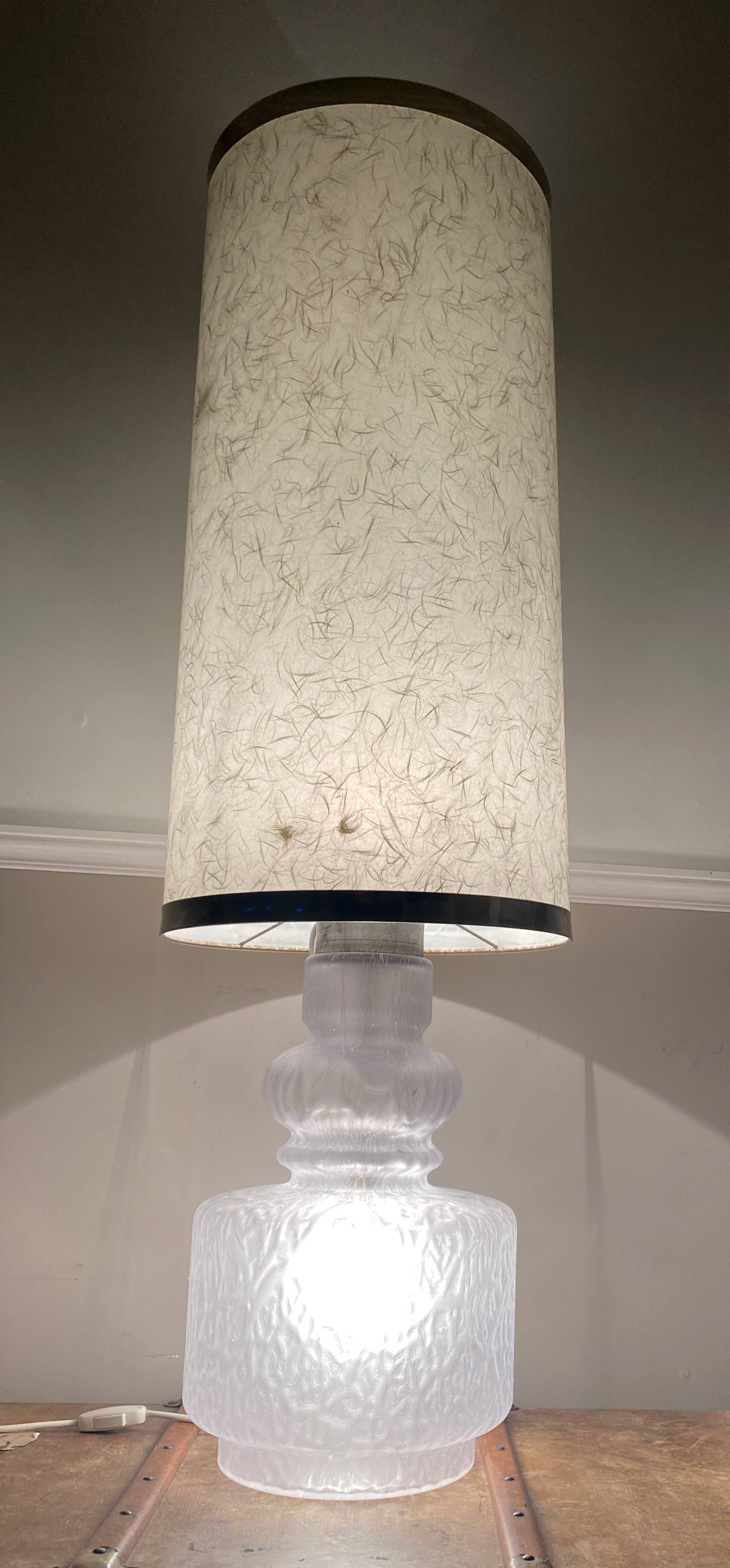 Floor lamp bedroom / living room vintage design 1970 glass