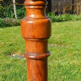 Antique solid wood table with a through drawer.