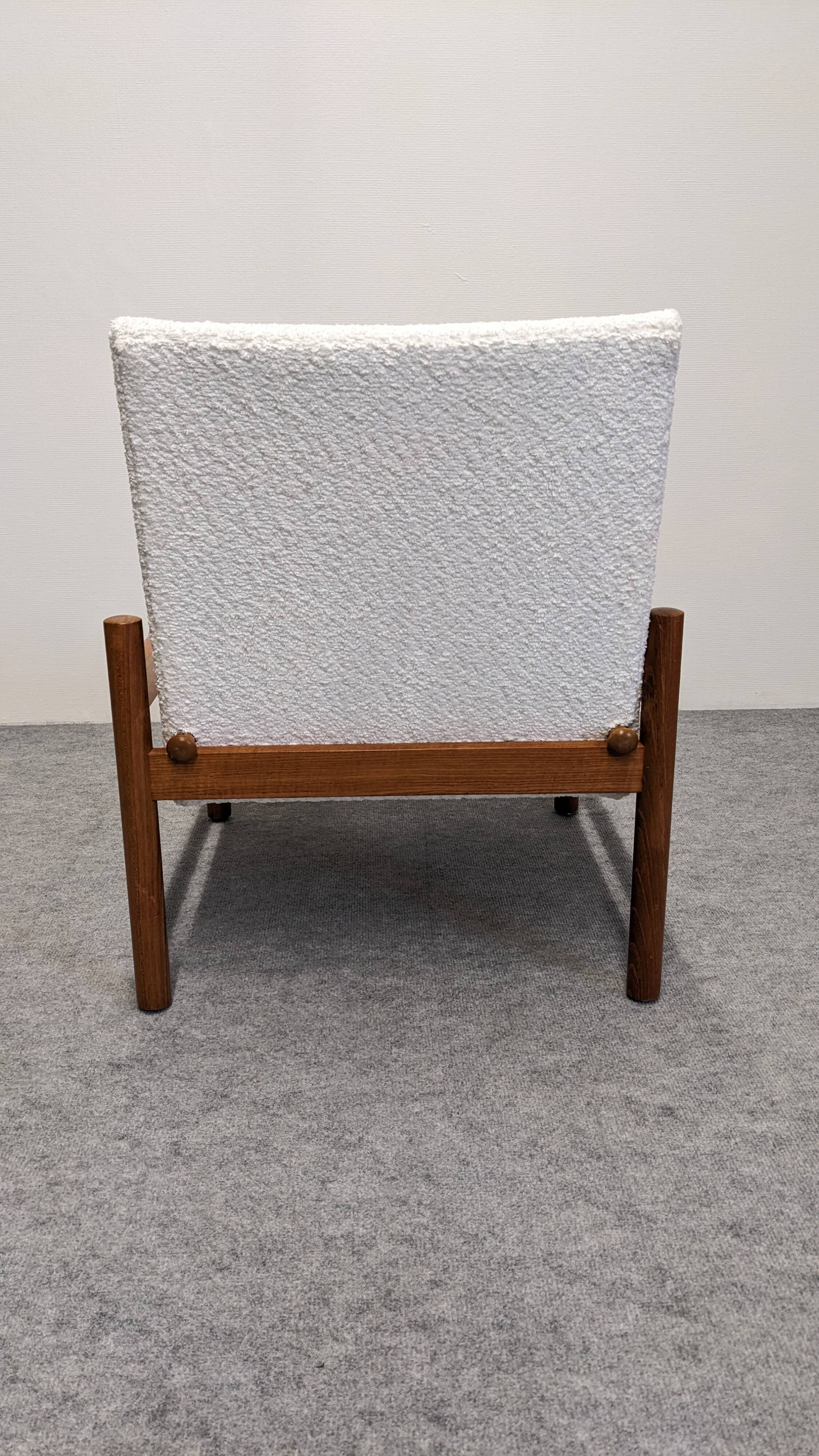 Scandinavian modernist rocking chair in teak, Denmark 1960.