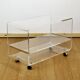 Design TV furniture Coffee table Plexiglas Perspex David Lange Les Invisibles 1970
