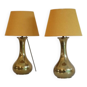 paire de lampes en laiton - 1960