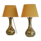 Pair of brass lamps 1960