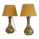 Pair of brass lamps 1960
