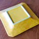 Yellow ceramic ashtray/trinket dish