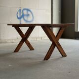 4 chaises et table X-leg Ate van Apeldoorn, années 1970