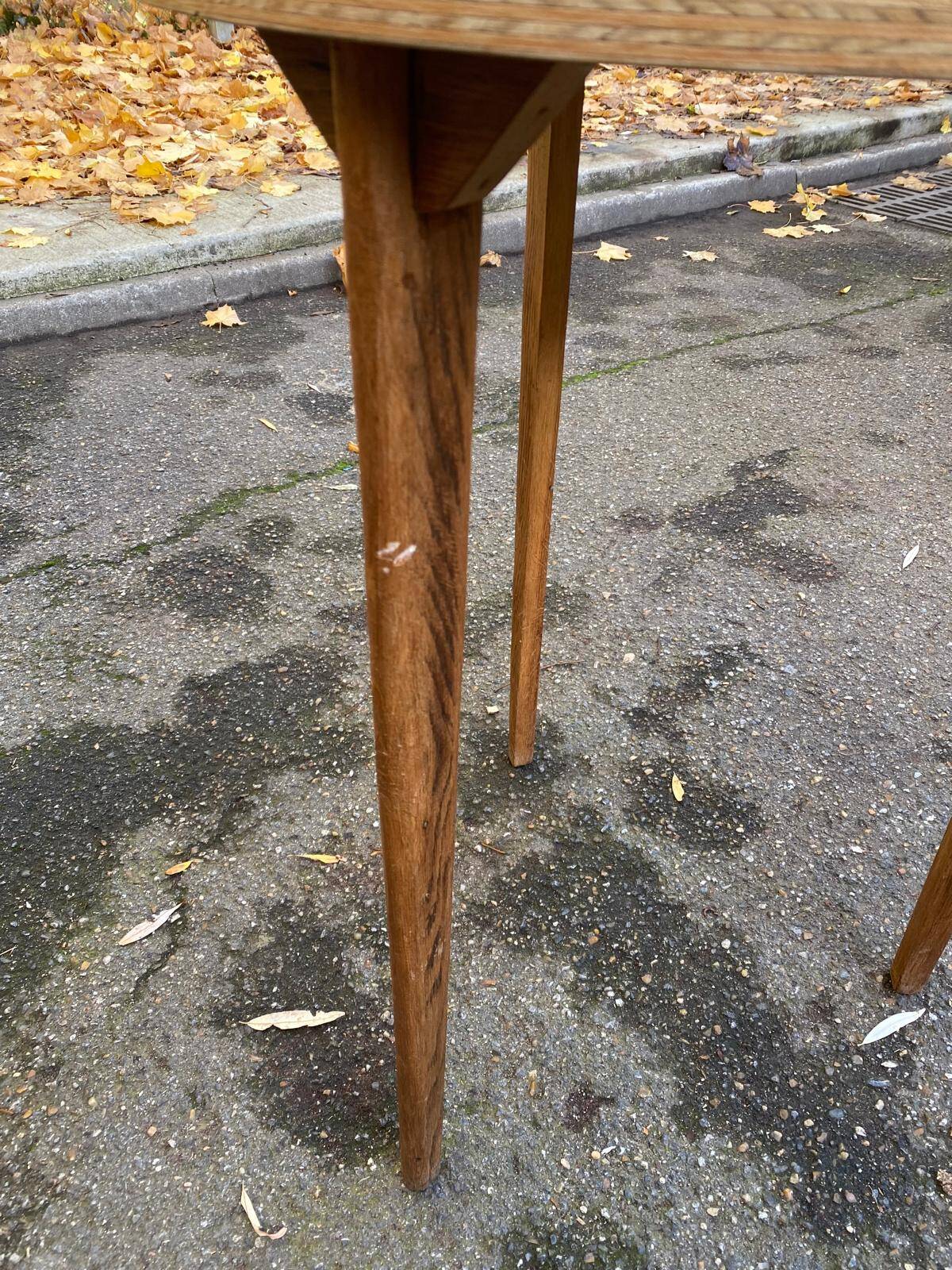 Scandinavian round wooden kitchen table 72cm