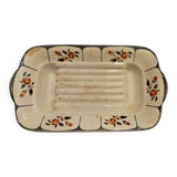 Sarreguemines - Ancien Plat A Asperges En Barbotine