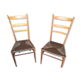 Pair of Italian chairs. The 50's.