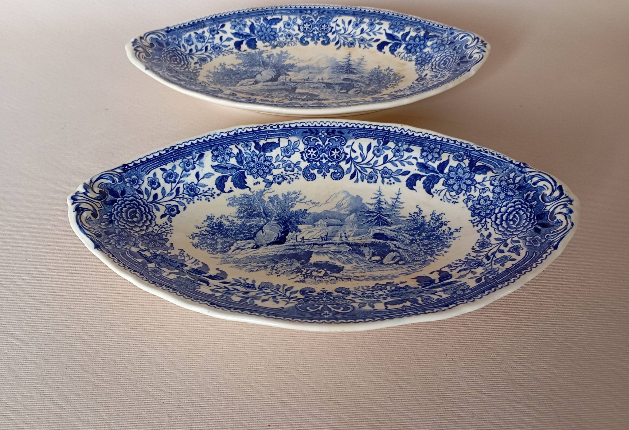 "Burgenland" blue bowls Villeroy & Boch Mettlach