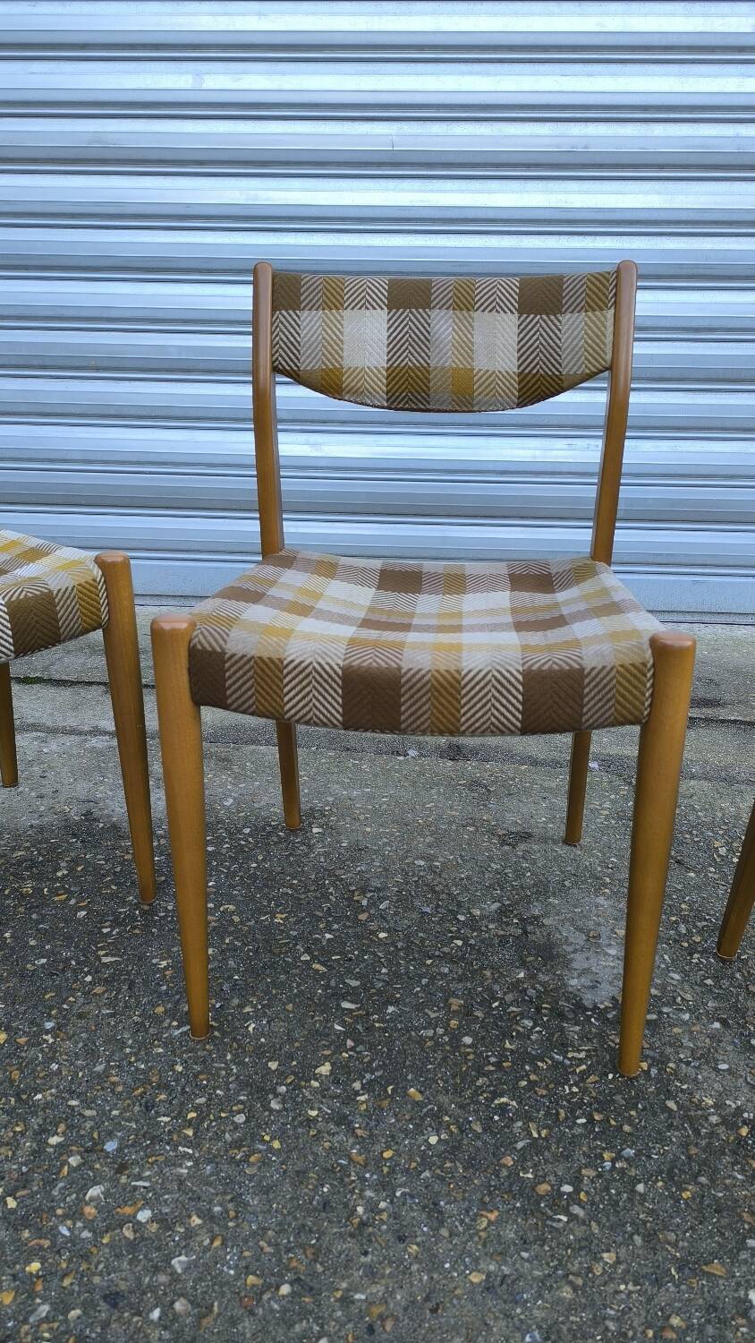 Set of 4 Scandinavian chairs 1970