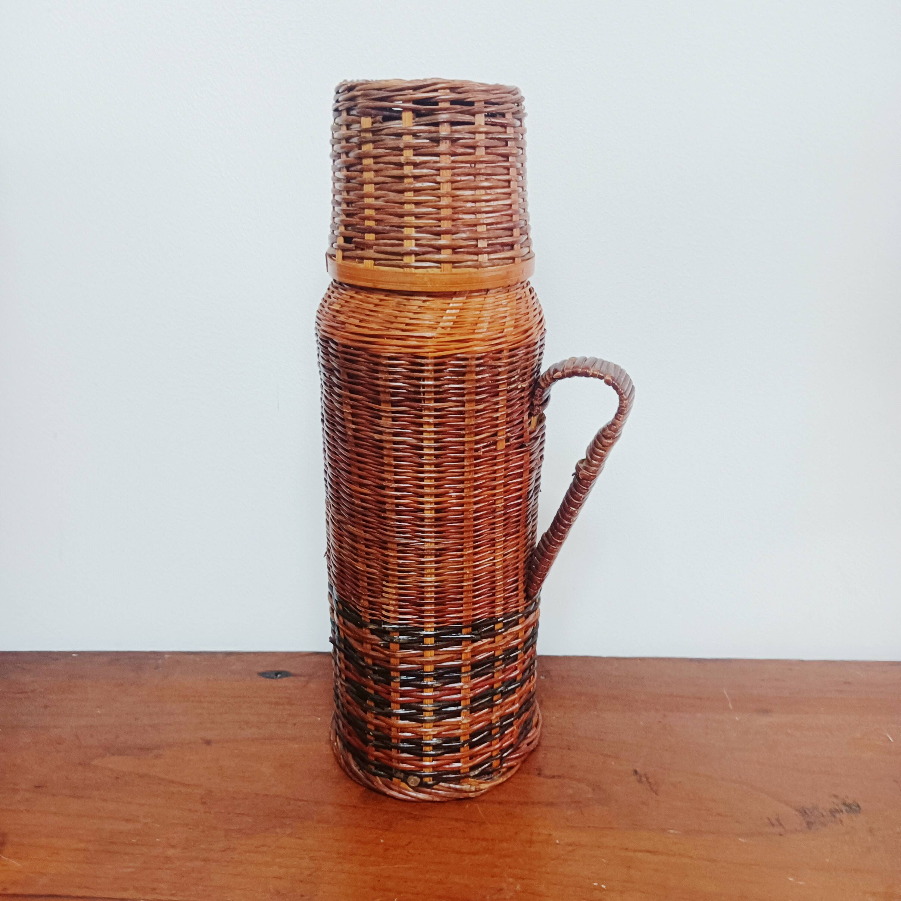 Old wicker thermos, small format