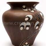 Vase brun Art Déco