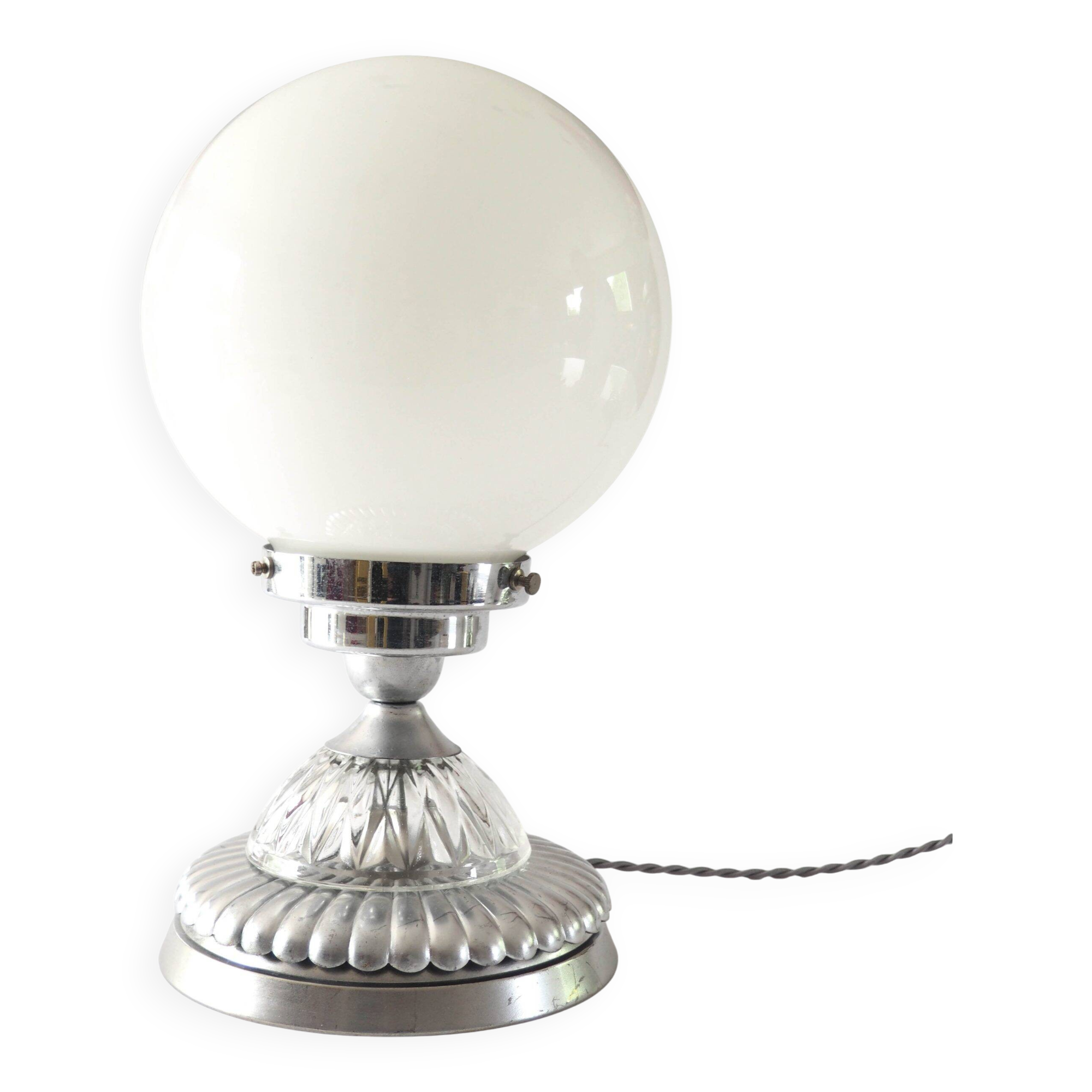 Large ball lamp and silver