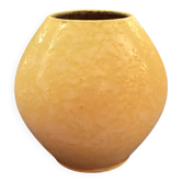 yellow ceramic Gramann Keramik vase, Germany, 1970s
