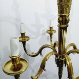 Louis xvi bronze chandelier 6 lights