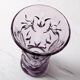 Art Mid-century Glass Smokey Purple Cut Glass Vase / Eda Glasbruk / Sweden