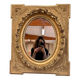 Louis XVI Style Medallion Mirror in gilded wood