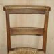Set of six Dutch oak chairs with woven straw seats, circa 1860.
