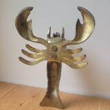 Homard cendrier/encrier en laiton
