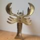 Homard cendrier/encrier en laiton