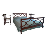 Directoire-style mahogany double bed
