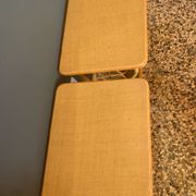 Pair of rattan bedside tables