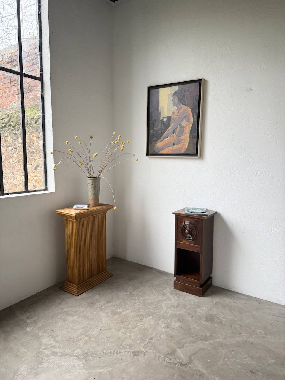 Dudouyt bedside table, oak, 1940.