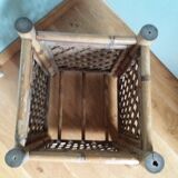 Cache pot large square bamboo