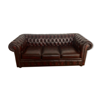 Chesterfield Antique Red Sofa 3 seats