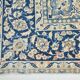 Tapis Persan Vintage Tissé Main, Motif Floral, Laine Beige & Bleu,301x414Cm