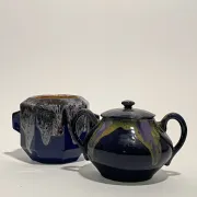 Ceramic sugar bowl with lid
