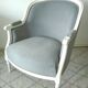 Fauteuil bergère de style Louis XVI restauré