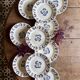 set of 10 antique flat plates model Laval