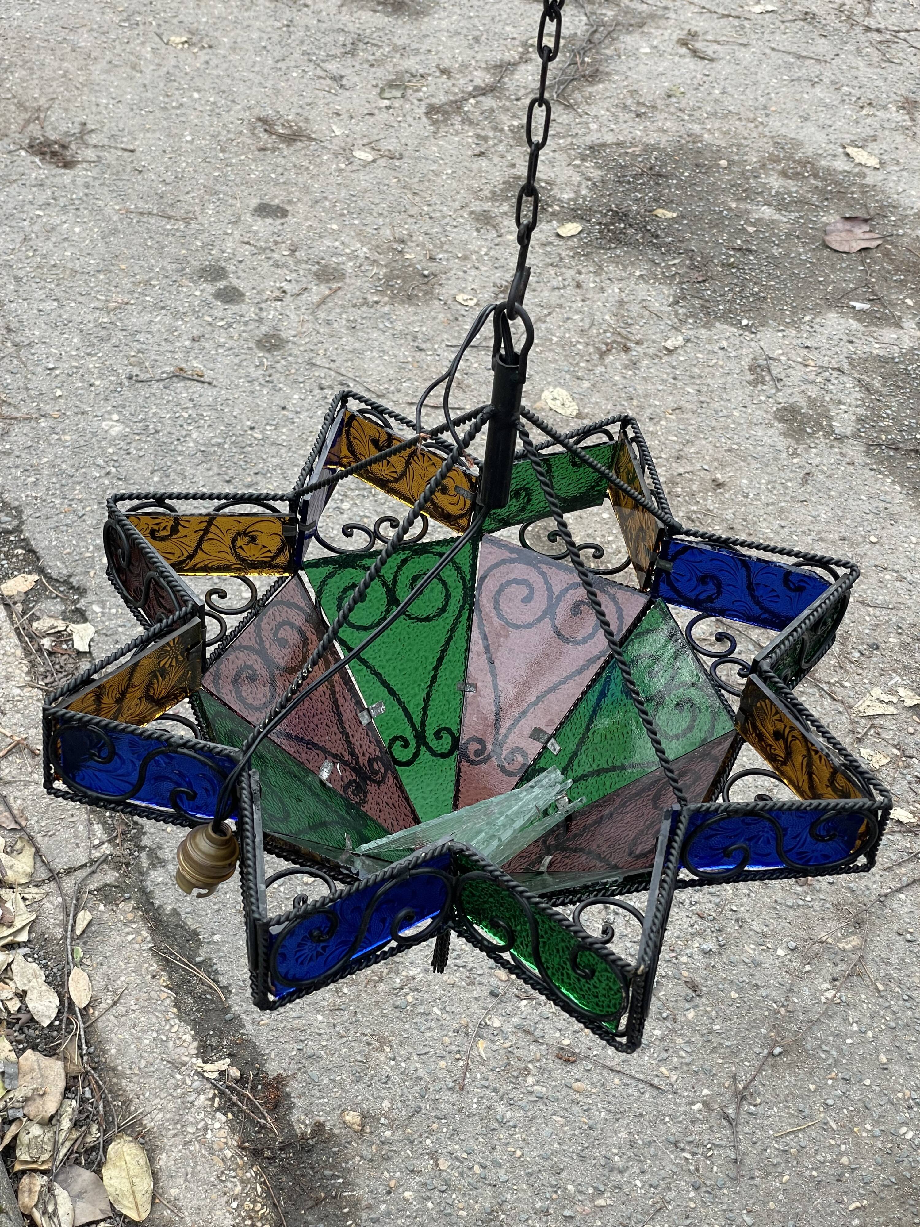 Oriental star chandelier from the 70s