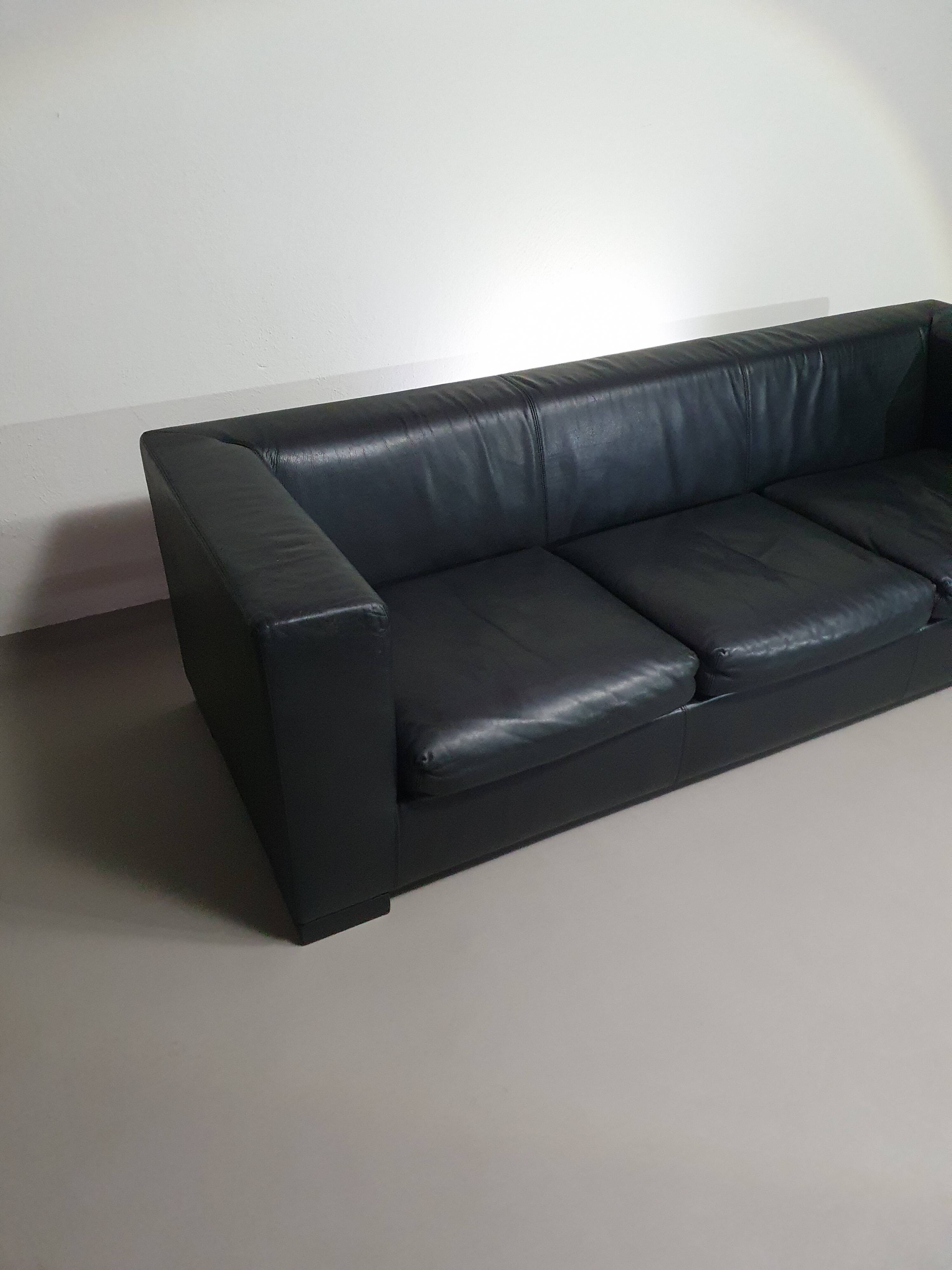 Wittmann leather sofa Camin by Paolo Piva