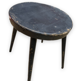 Tabouret quadripode en bois teinté noir
