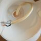 Louis Kalff teak and opaline pendant light, Philips