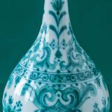Hand-painted ceramic table lamp Royal Delft Delvert blue-green, 1970.