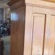 Parisian wardrobe in vintage pine old manufacture 1950