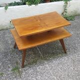 Table low legs compass double tray