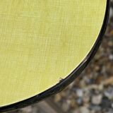Chaises Formica jaune  pieds compas 1950