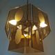 Mid Century Vistosi Smoked Glass Chandelier - Italian Pendant Light