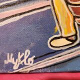 Oil painting on canvas The Waders Myklo Garcia Florensac