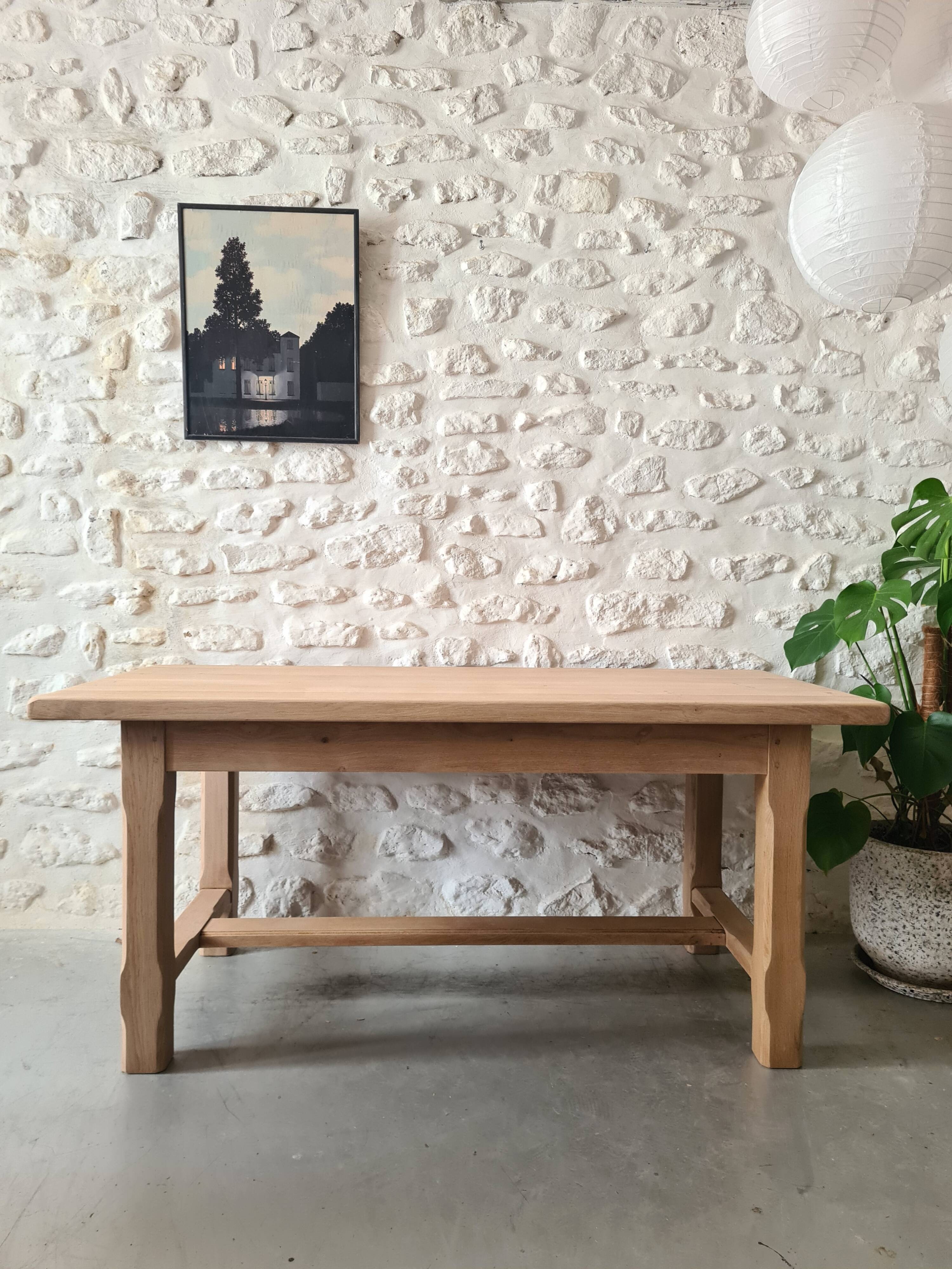Solid oak farmhouse table