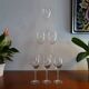 6 glasses of red wine crystal of Arques - Model fleury Epi signed - 17,6 cm