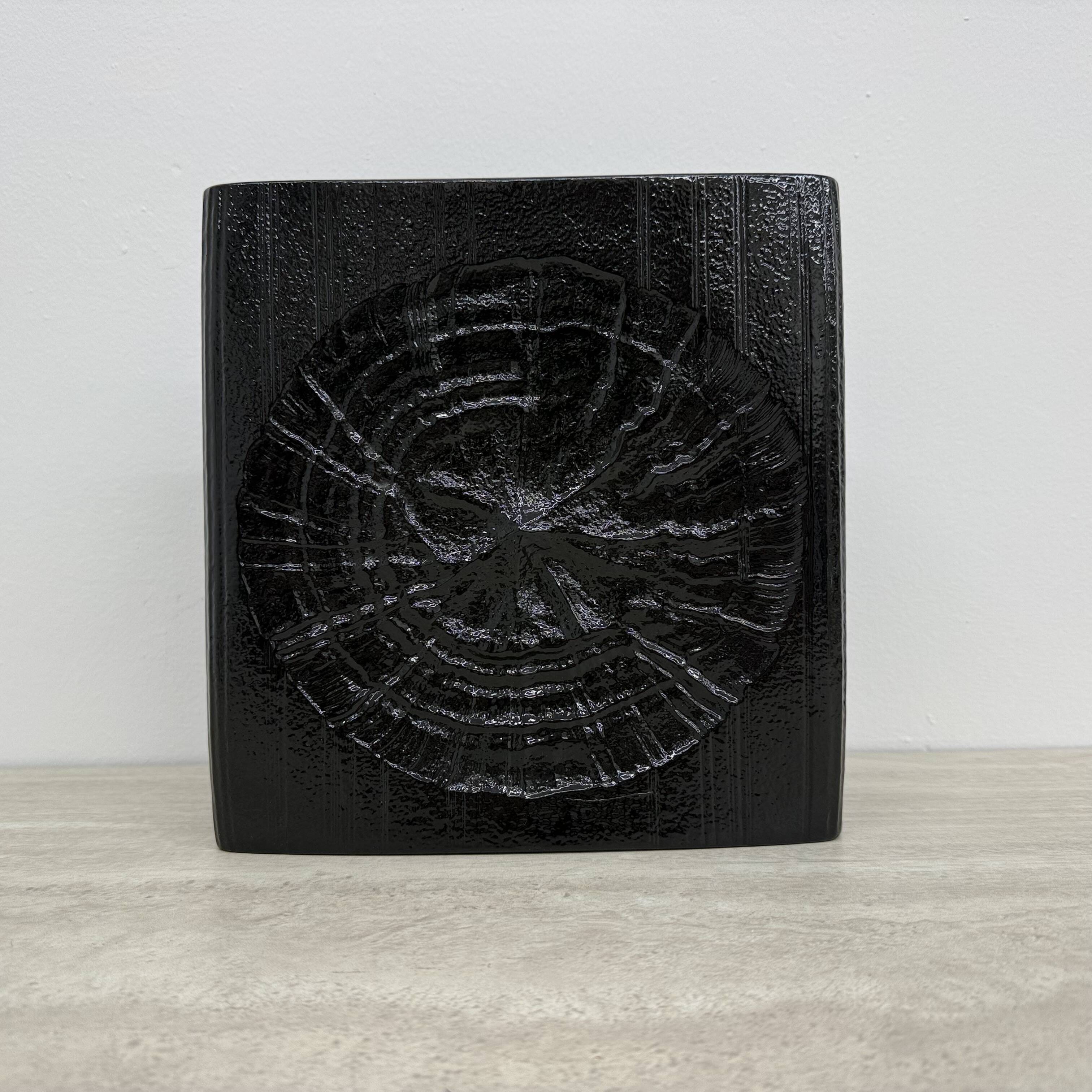 Rare Rosenthal Martin Freyer black ceramic vase , 1960’s